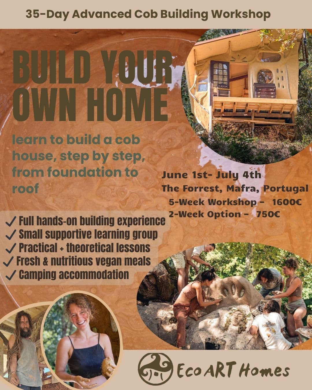 35-Day Advanced Cob Building Course