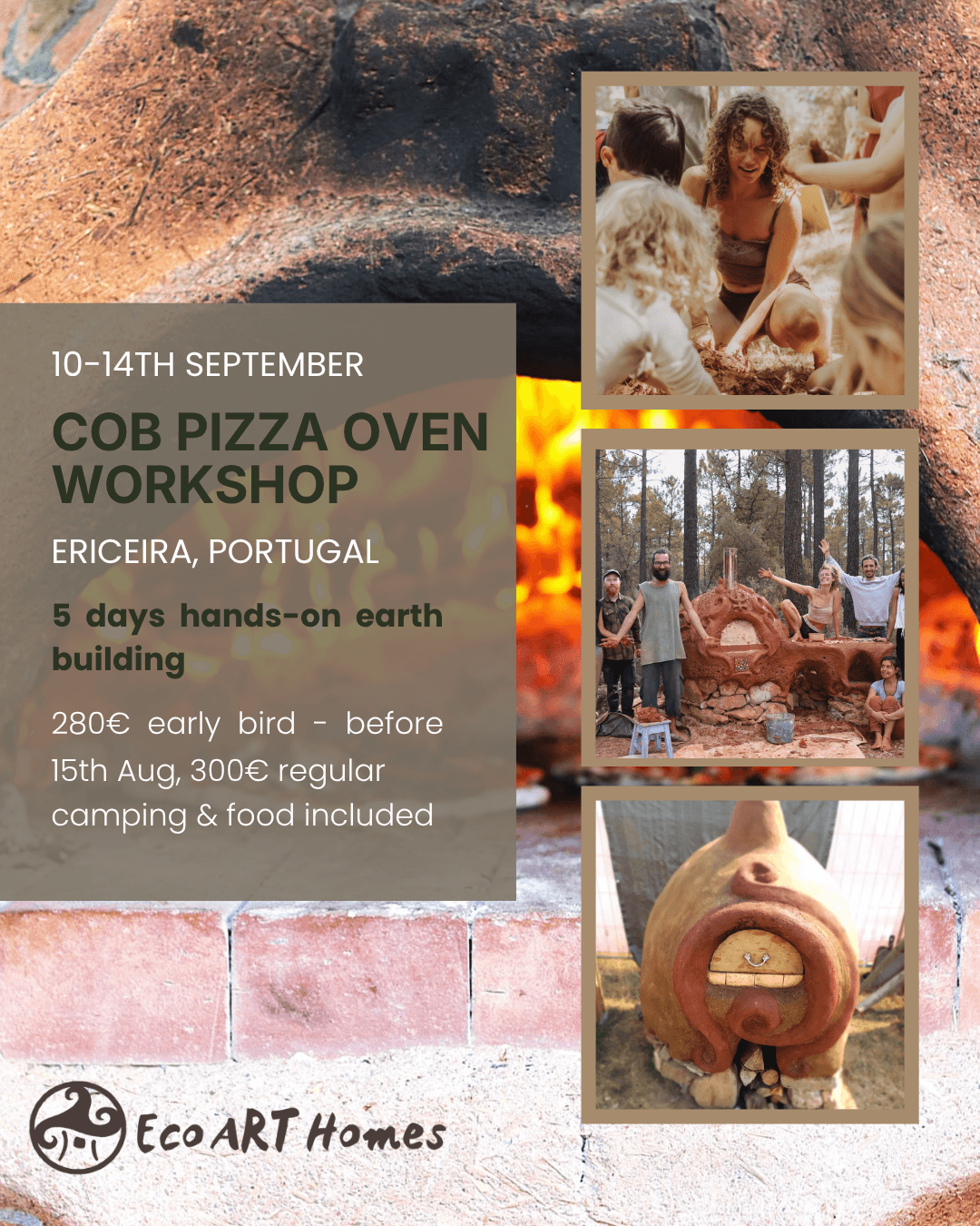 fire, earth and water - a pizza cob oven workshop by the ocean